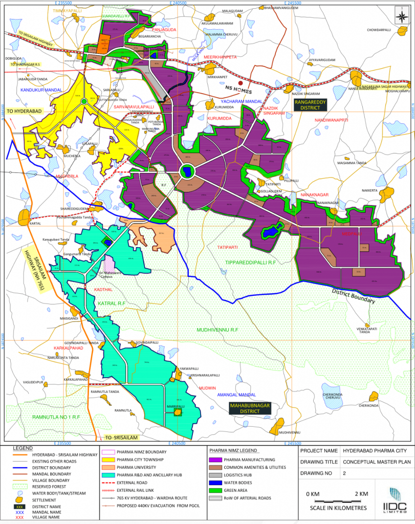 Hyderabad Pharma City Map - NS Homes